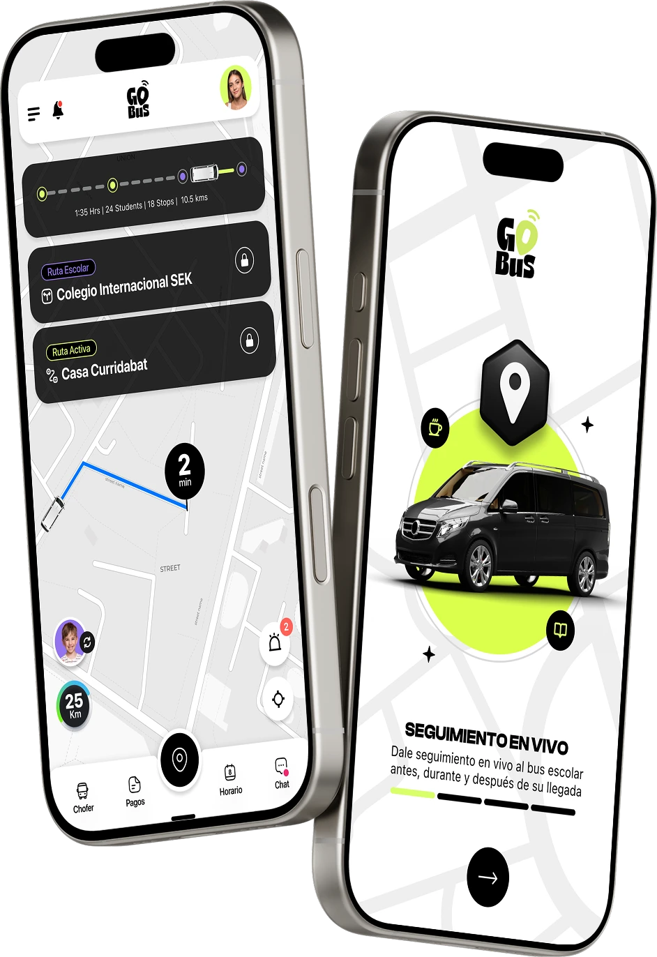 App GoBus en el teléfono